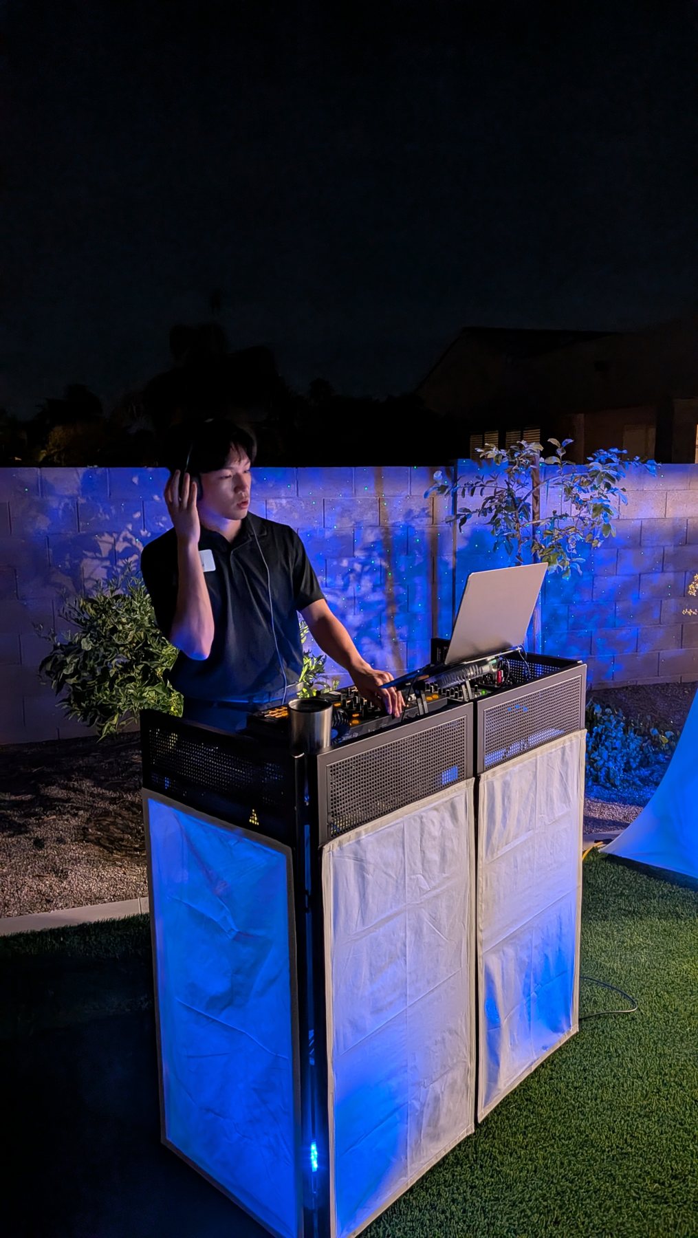 DJ Kay Tee providing sound for a community gathering
